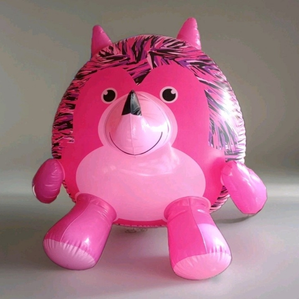Inflatable Hedgehog Squeak Toy Pink And Purple